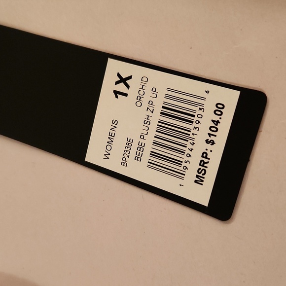 NWT! BEBE plush zip up - Picture 6 of 7